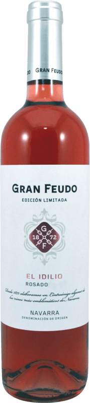 9,95 € Envio grátis | Vinho rosé Chivite Gran Feudo El Idilio Rosado D.O. Navarra Navarra Espanha Tempranillo, Merlot, Grenache Garrafa 75 cl