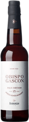 38,95 € Envio grátis | Vinho fortificado Barbadillo Obispo Gascón Palo Cortado D.O. Jerez-Xérès-Sherry Espanha Palomino Fino Meia Garrafa 37 cl