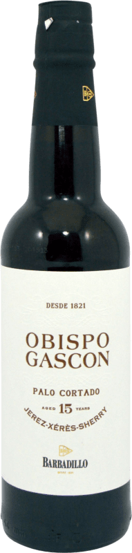 36,95 € Free Shipping | Fortified wine Barbadillo Obispo Gascón Palo Cortado D.O. Jerez-Xérès-Sherry Spain Palomino Fino Half Bottle 37 cl