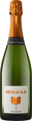 13,95 € Envío gratis | Espumoso Blanco Vicente Gandía El Miracle Brut D.O. Cava España Macabeo, Chardonnay 75 cl
