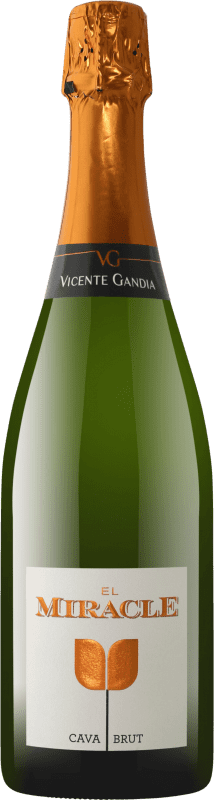 64,95 € Бесплатная доставка | Белое игристое Vicente Gandía El Miracle брют D.O. Cava Испания Macabeo, Chardonnay бутылка 75 cl
