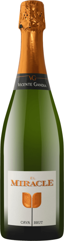 12,95 € Free Shipping | White sparkling Vicente Gandía El Miracle Brut D.O. Cava Spain Macabeo, Chardonnay Bottle 75 cl