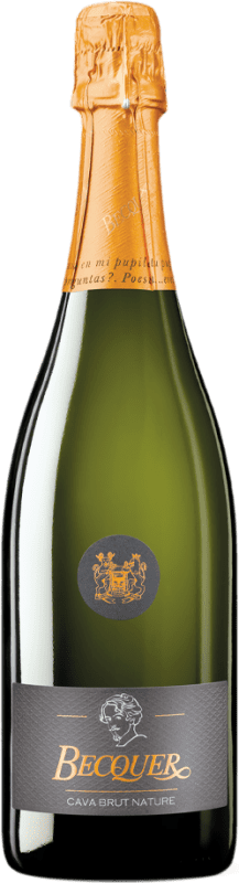14,95 € Envío gratis | Espumoso blanco Bodegas Escudero Becquer Brut Nature D.O. Cava España Botella 75 cl