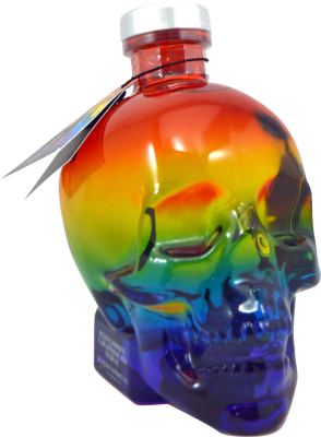 104,95 € Envio grátis | Vodka Brockmans Crystal Head Pride Edição Limitada, Calavera — Caveira Canadá 70 cl
