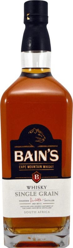 32,95 € 免费送货 | 威士忌单一麦芽威士忌 James Sedgwick Bain's Cape Mountain Single Grain 南非 瓶子 1 L