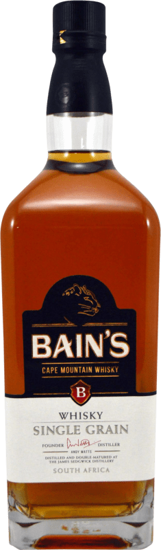 34,95 € Envío gratis | Whisky Single Malt James Sedgwick Bain's Cape Mountain Single Grain Sudáfrica Botella 1 L