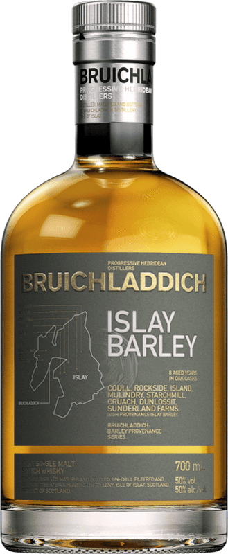 86,95 € Envio grátis | Whisky Single Malt Bruichladdich Islay Barley Islay Reino Unido Garrafa 70 cl