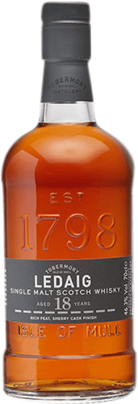 197,95 € 免费送货 | 威士忌单一麦芽威士忌 Tobermory Ledaig Isle Of Mull 英国 18 岁 瓶子 70 cl