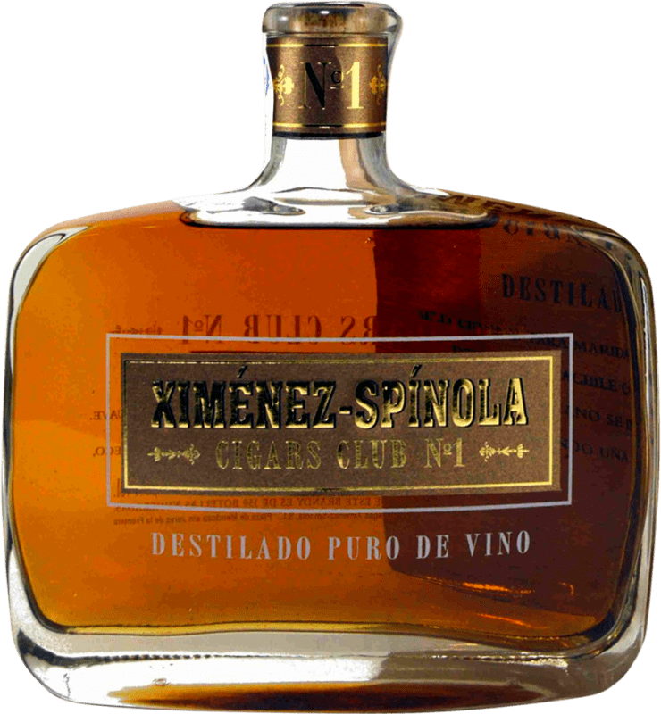 487,95 € Envio grátis | Brandy Conhaque Ximénez-Spínola Cigars Club Nº 1 Espanha Pedro Ximénez Garrafa 70 cl