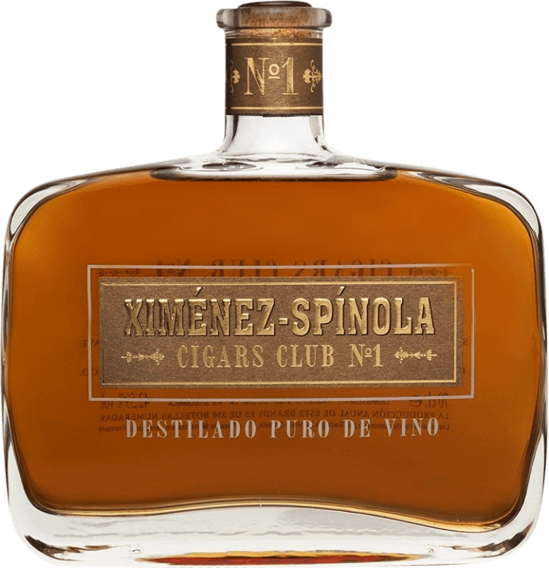 519,95 € Envío gratis | Brandy Ximénez-Spínola Cigars Club Nº 1 España Pedro Ximénez 70 cl