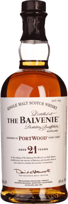 379,95 € 免费送货 | 威士忌单一麦芽威士忌 Balvenie PortWood 斯佩塞 英国 21 岁 瓶子 70 cl