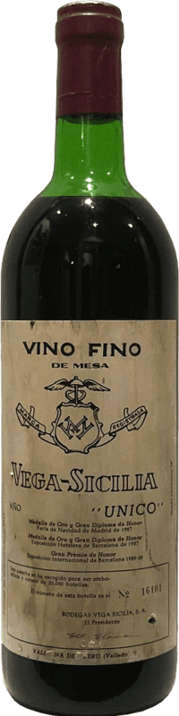 999,95 € Kostenloser Versand | Rotwein Vega Sicilia Único Año 1953 Große Reserve — Lange Reifung D.O. Ribera del Duero Kastilien und León Spanien Tempranillo, Merlot, Cabernet Sauvignon Flasche 75 cl
