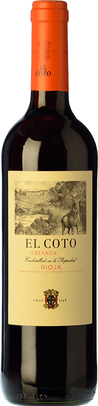 6,95 € Бесплатная доставка | Красное вино Coto de Rioja старения D.O.Ca. Rioja Ла-Риоха Испания Tempranillo бутылка Medium 50 cl