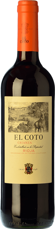 6,95 € Free Shipping | Red Wine Coto de Rioja Crianza — Aged D.O.Ca. Rioja The Rioja Spain Tempranillo Medium Bottle 50 cl
