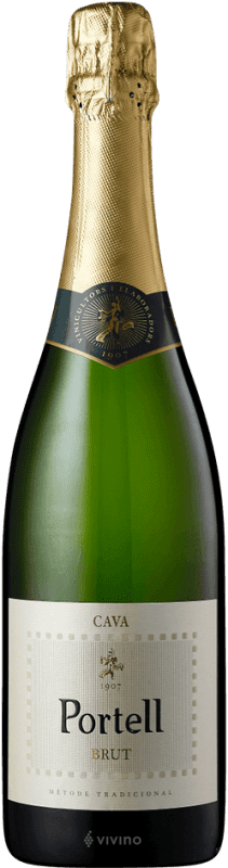 7,95 € 送料無料 | 白スパークリングワイン Sarral Portell Brut D.O. Cava カタロニア スペイン Macabeo, Parellada ボトル 75 cl