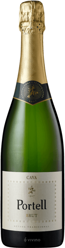 8,95 € Kostenloser Versand | Weißer Sekt Sarral Portell Brut — Herb D.O. Cava Katalonien Spanien Macabeo, Parellada Flasche 75 cl