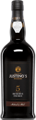 28,95 € 送料無料 | 強化ワイン Justino's Madeira Fine Rich I.G. Madeira ポルトガル Negramoll 5 年 ボトル 75 cl