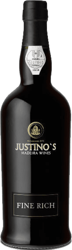 19,95 € 送料無料 | 強化ワイン Justino's Madeira Fine Rich I.G. Madeira マデイラ島 ポルトガル 3 年 ボトル 75 cl