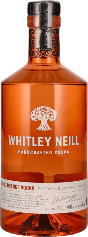 26,95 € Free Shipping | Vodka Whitley Neill Blood Orange United Kingdom Bottle 70 cl