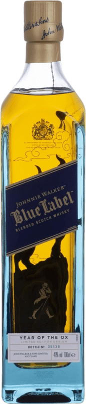 351,95 € 免费送货 | 威士忌混合 Johnnie Walker Blue Label Year of the Ox Edition 预订 英国 瓶子 70 cl