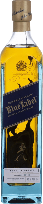 306,95 € Envío gratis | Whisky Blended Johnnie Walker Blue Label Year of the Ox Edition Reserva Reino Unido Botella 70 cl