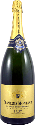 29,95 € Бесплатная доставка | Белое игристое François Montand Blanc de Blancs брют A.O.C. Champagne шампанское Франция Chardonnay бутылка Магнум 1,5 L