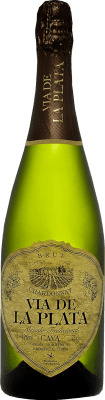 13,95 € Бесплатная доставка | Белое игристое Vía de la Plata брют D.O. Cava Estremadura Испания Chardonnay бутылка 75 cl