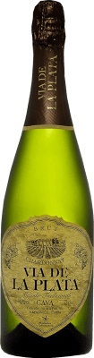 13,95 € Spedizione Gratuita | Spumante bianco Vía de la Plata Brut D.O. Cava Estremadura Spagna Chardonnay Bottiglia 75 cl