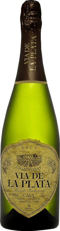 10,95 € Spedizione Gratuita | Spumante Bianco Vía de la Plata Brut D.O. Cava Estremadura Spagna Chardonnay 75 cl