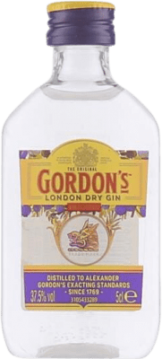 3,95 € Spedizione Gratuita | Genever Gin Gordon's Regno Unito Bottiglietta Mignon 5 cl