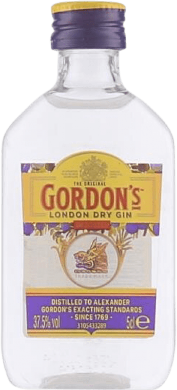 1,95 € Envio grátis | Gin Gordon's Reino Unido Garrafa Miniatura 5 cl