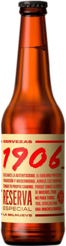 23,95 € Kostenloser Versand | 6 Einheiten Box Bier Estrella Galicia 1906 Especial Reserve Spanien Drittel-Liter-Flasche 33 cl