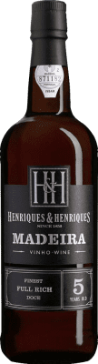 29,95 € 送料無料 | 強化ワイン H&H Henriques & Henriques Full Rich Doce I.G. Madeira ポルトガル Malvasía 5 年 ボトル 75 cl