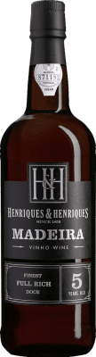 27,95 € Бесплатная доставка | Креплёное вино H&H Henriques & Henriques Full Rich Sweet — Сладкое I.G. Madeira Португалия Malvasia — Мальвасия 5 Лет Бутылка 75 cl