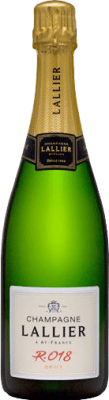 58,95 € 送料無料 | 白スパークリングワイン Lallier R.018 Brut A.O.C. Champagne シャンパン フランス Pinot Black, Chardonnay ボトル 75 cl