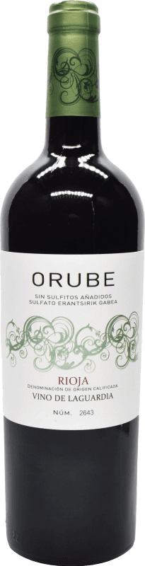 6,95 € Бесплатная доставка | Красное вино Solar Viejo Orube sin Sulfitos D.O.Ca. Rioja Ла-Риоха Испания Tempranillo бутылка 75 cl