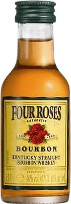 37,95 € Kostenloser Versand | 12 Einheiten Box Whisky Bourbon Four Roses Miniaturflasche 5 cl