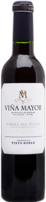 162,95 € 免费送货 | 盒装24个 红酒 Viña Mayor 橡木 D.O. Ribera del Duero 卡斯蒂利亚莱昂 西班牙 Tempranillo 半瓶 37 cl