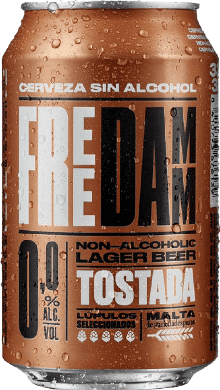 21,95 € Free Shipping | 6 units box Beer Estrella Damm Lager, Tostada — Amber Toasted Catalonia Spain Can 33 cl Alcohol-Free