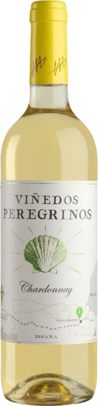 8,95 € Spedizione Gratuita | Vino Bianco Castillo de Monjardín Viñedos Peregrinos D.O. Navarra Navarra Spagna Chardonnay Bottiglia 75 cl