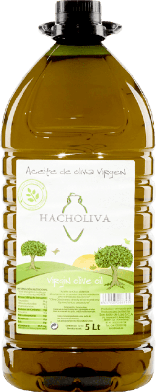 39,95 € Envío gratis | Aceite de Oliva Hacholiva AOVE Virgen Extra España Garrafa 5 L