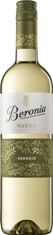 19,95 € Spedizione Gratuita | Vino Bianco Beronia D.O. Rueda Castilla y León Spagna Verdejo Bottiglia Magnum 1,5 L