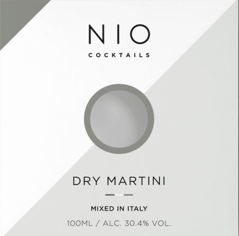 132,95 € 送料無料 | 12個入りボックス カクテルサワー Nio Cocktails Tanqueray Martini Dry — 辛口 イタリア ミニチュアボトル 10 cl Gin — ジン, Vermouth — ベルモット