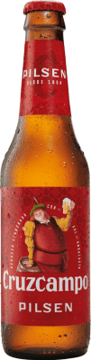 28,95 € Free Shipping | 24 units box Beer Cruzcampo Pilsen Spain Third-Liter Bottle 33 cl