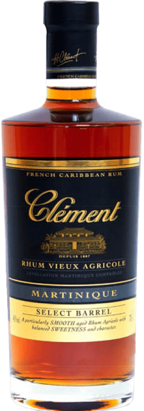 4,95 € Free Shipping | Rum Clément Selection, Barrel Martinique Miniature Bottle 5 cl